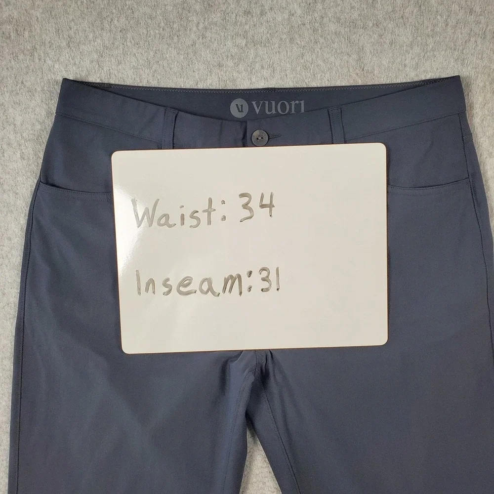 Vuori Meta Pants V430 Mens 34x31 Dark Gray Chinos Performance Stretch Golf